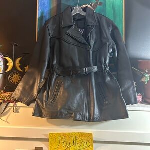 Leather Collection Women’s Leather Motorcycle Jacket Removeable Liner Xtra Large
